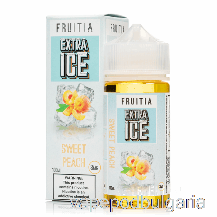 Vape Течности сладка праскова - допълнителен лед - Fruitia - 100ml 3mg